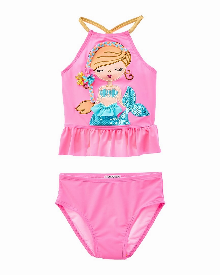 Flapdoodles Mermaid Applique 2pc Swim Set cute swimsuits for teen girls, modest teen swimwear