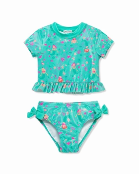 Flapdoodles Mermaid Rashguard stylish teen girl swimsuits, teen girls swimwear sets