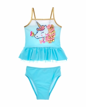Flapdoodles Unicorn 2pc Swimsuit stylish teen girl swimsuits, teen girls swimwear sets