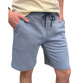 Fleece Pull-On Short In Blue mens full coverage swimwear, stylish mens swim trunks