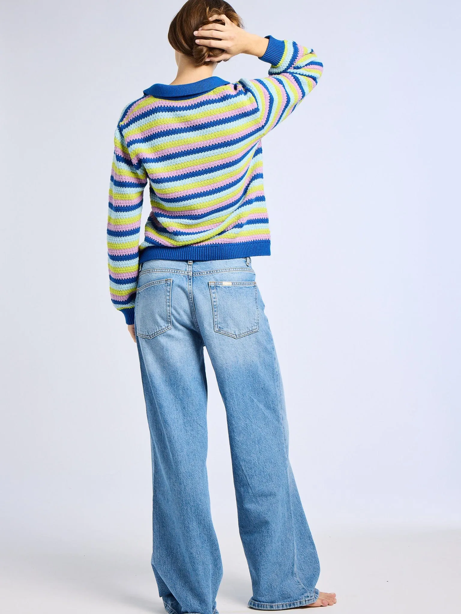 Flora Henley in Printemps Stripe