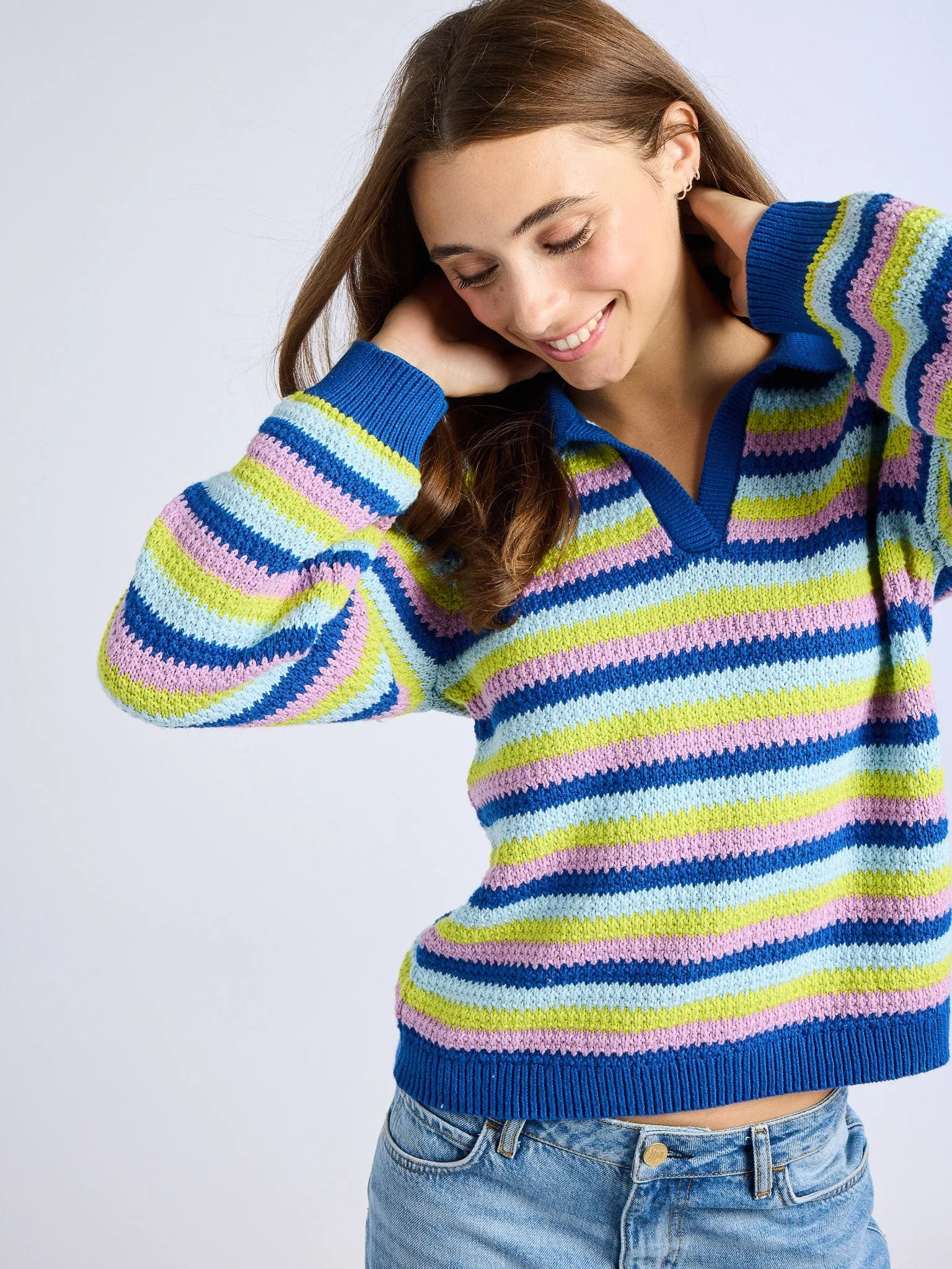 Flora Henley in Printemps Stripe