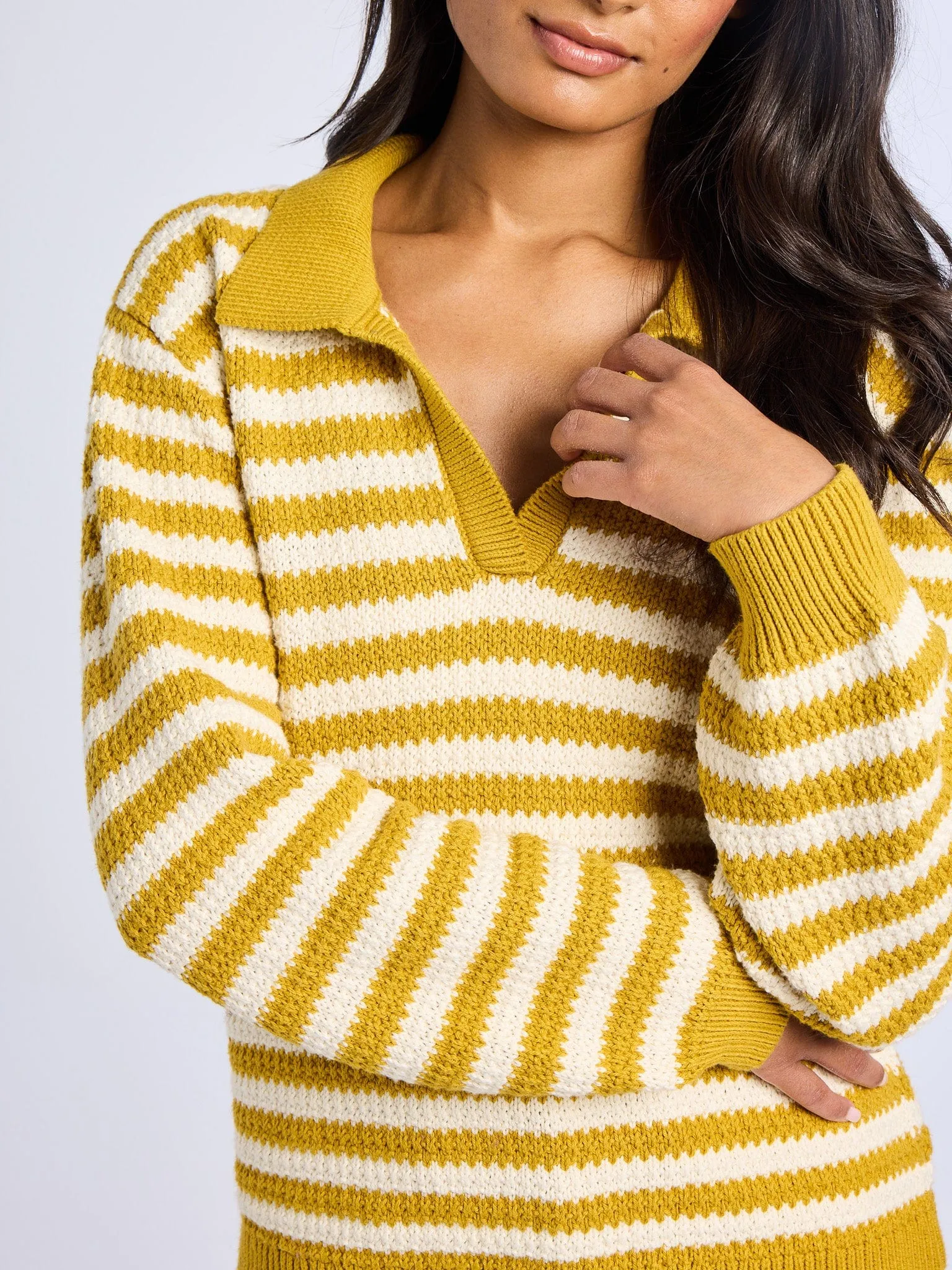 Flora Henley in Sand Stripe