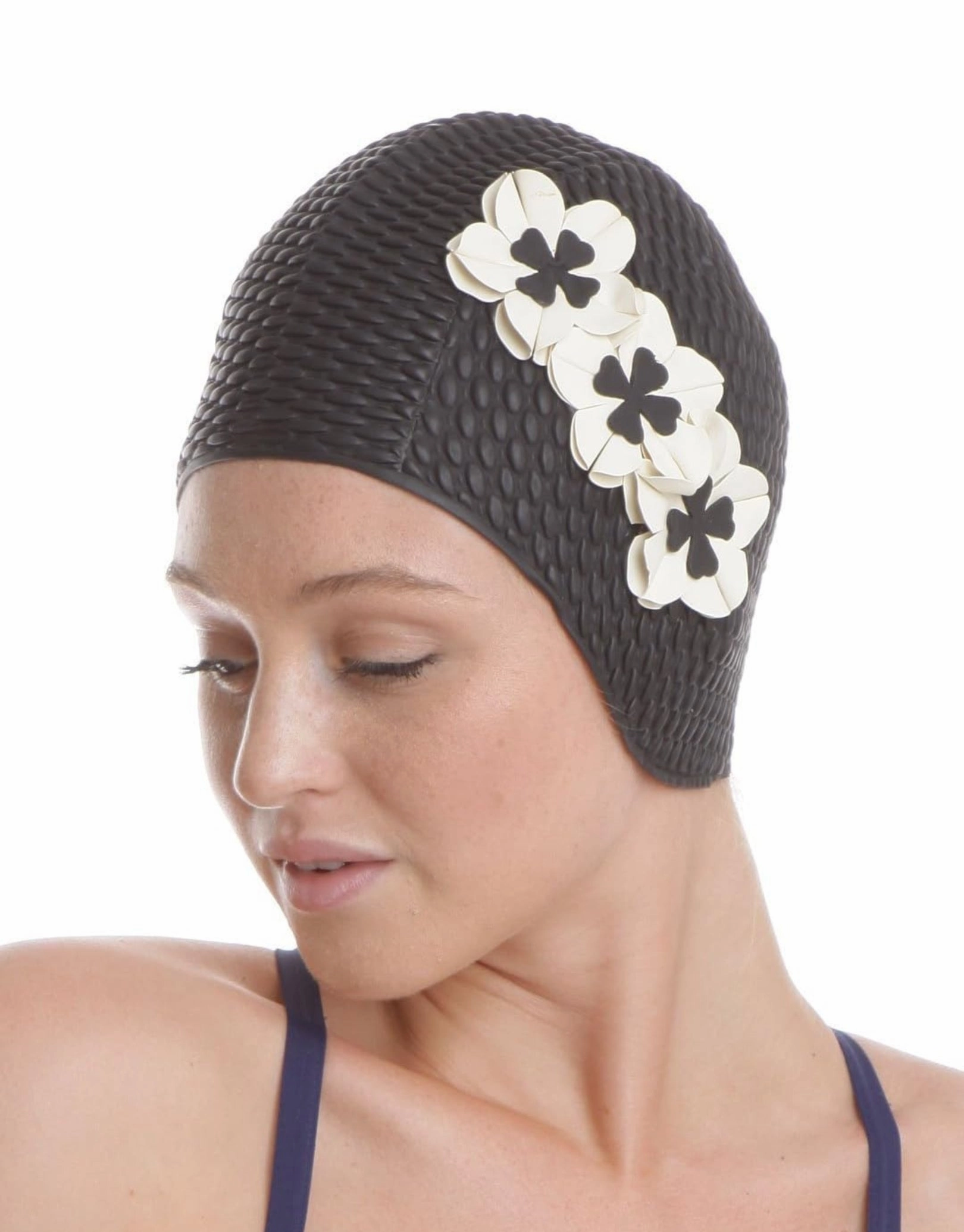 Flower Bubble Swim Cap fashy swimwear collection, fashy thermal swimwear