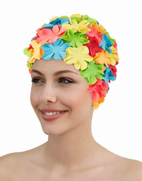 Flower Rubber Swim Cap fashy swimwear collection, fashy thermal swimwear