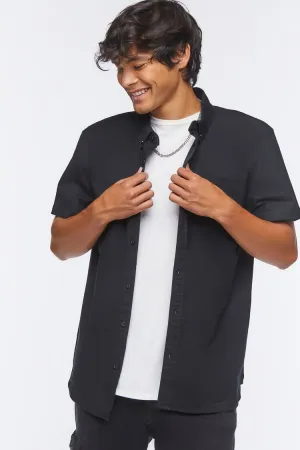 Forever 21 Men's Pocket Button-Front Shirt Black Forever 21