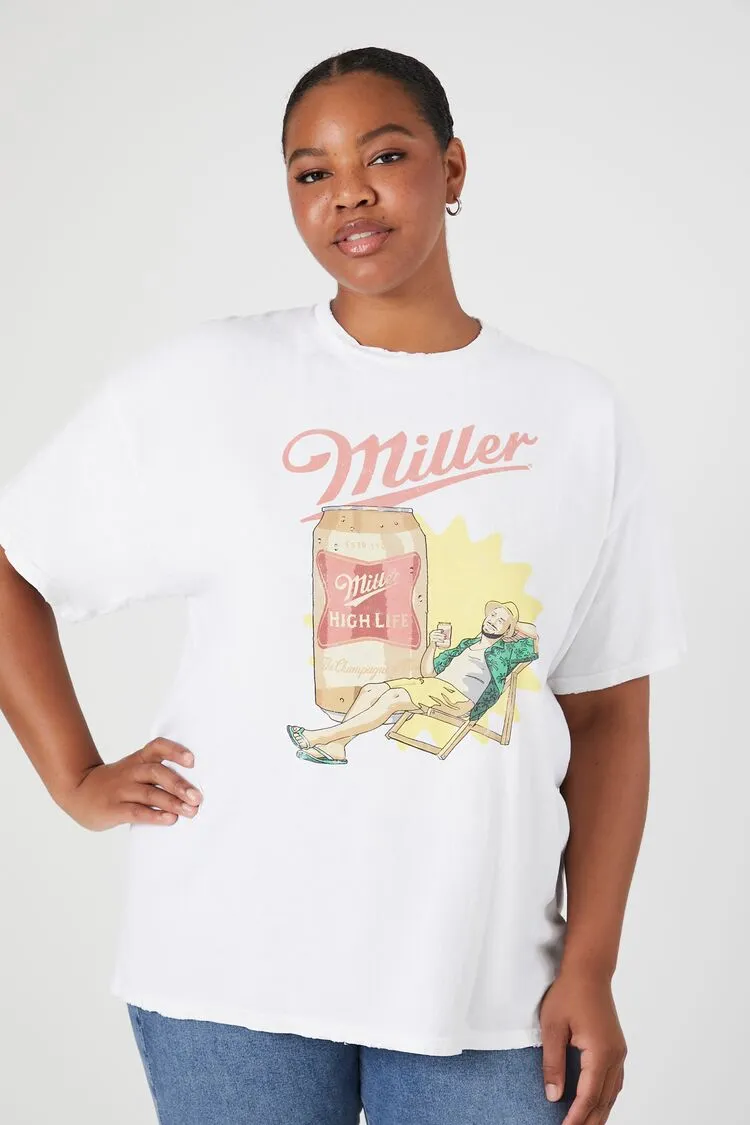 Forever 21 Plus Women's Miller Graphic T-Shirt White/Multi Forever 21