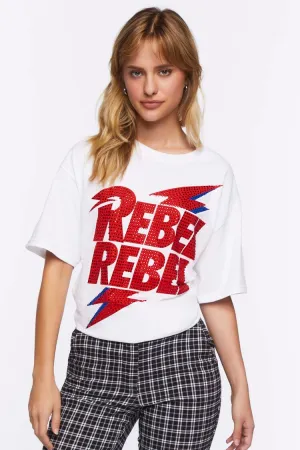 Forever 21 Women's Rebel Rebel Graphic T-Shirt White/Multi Forever 21