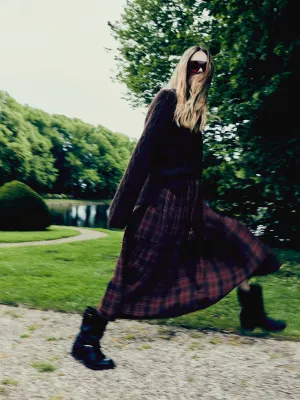 Franc?oise Skirt in Fireside Plaid