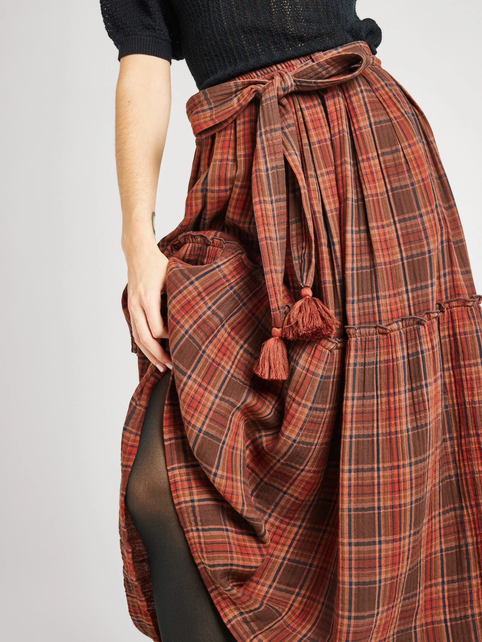 Franc?oise Skirt in Fireside Plaid