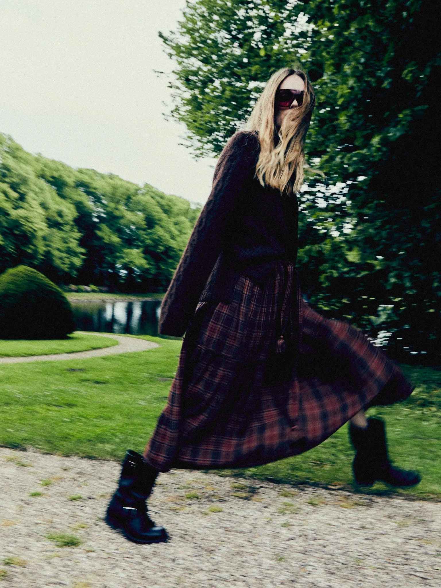 Franc?oise Skirt in Fireside Plaid