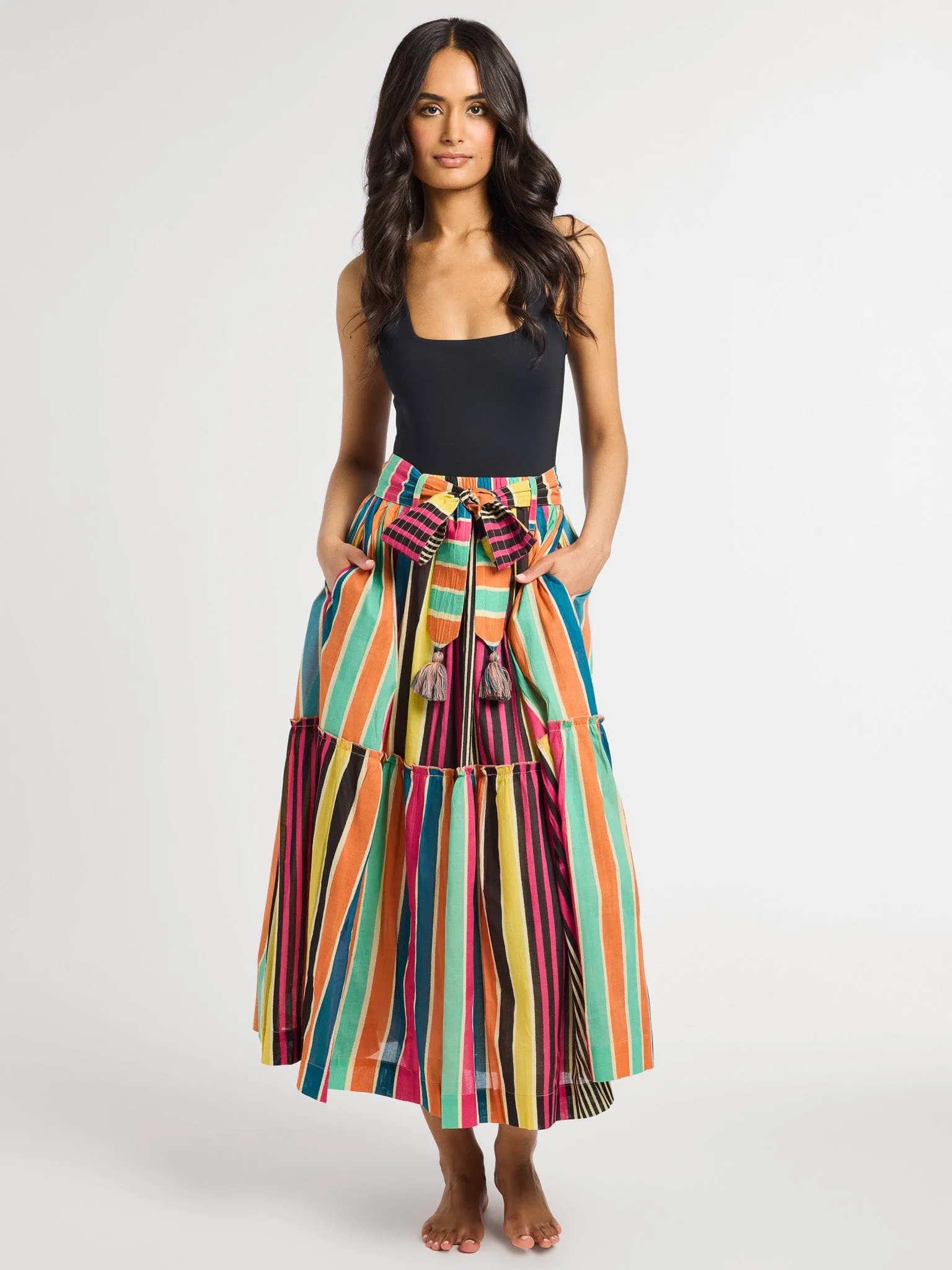 Franc?oise Skirt in Ibiza Stripe