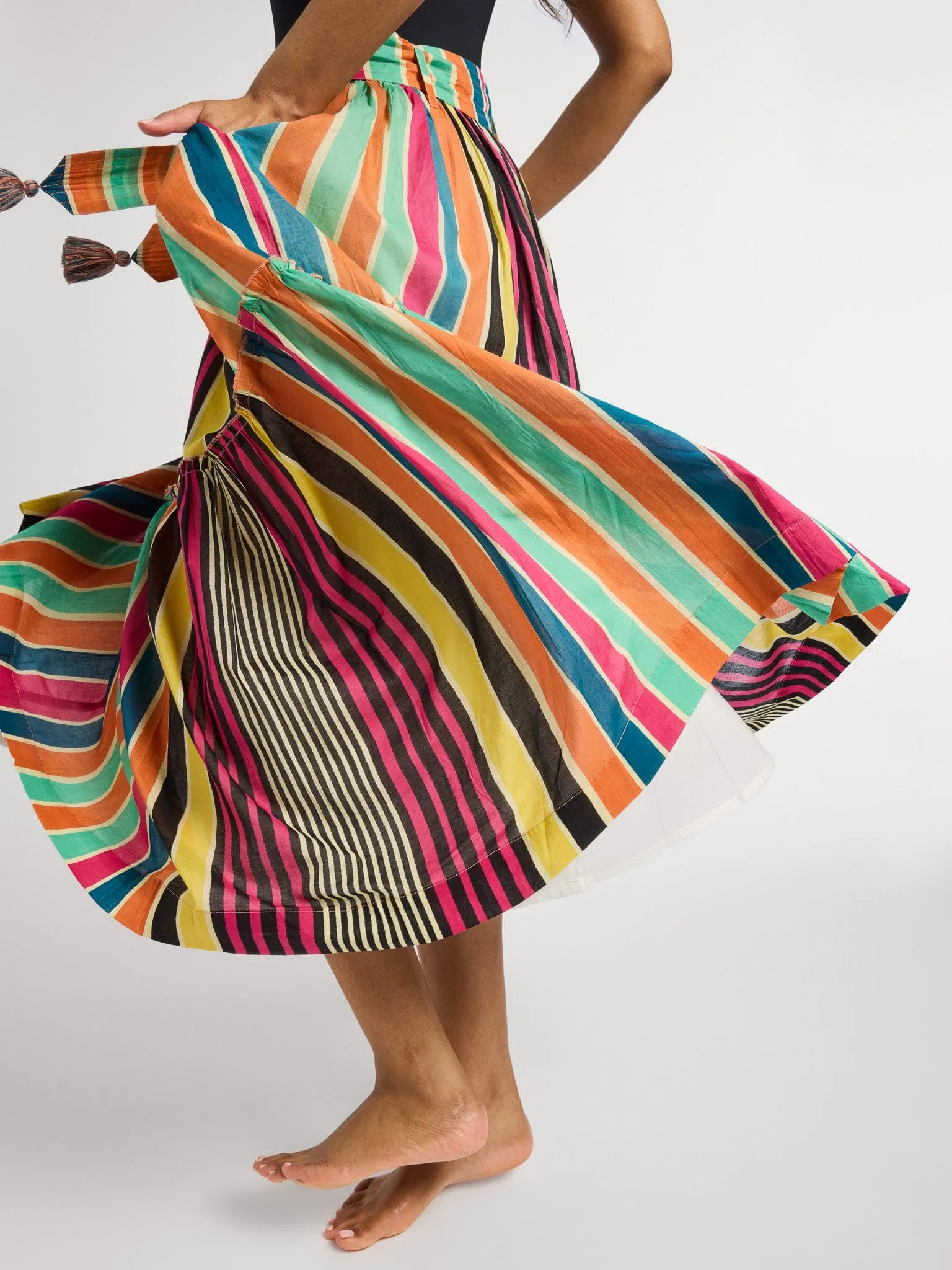 Franc?oise Skirt in Ibiza Stripe