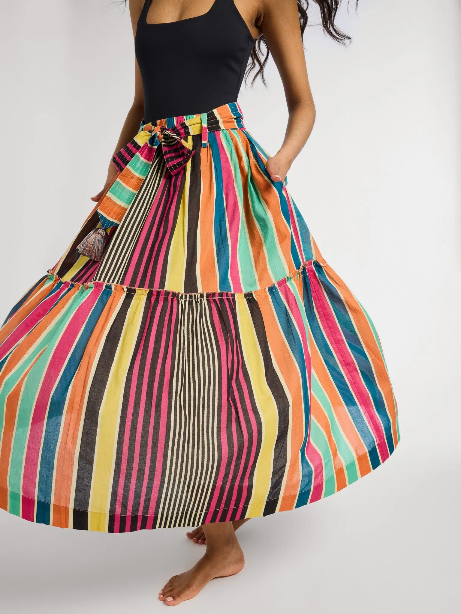 Franc?oise Skirt in Ibiza Stripe