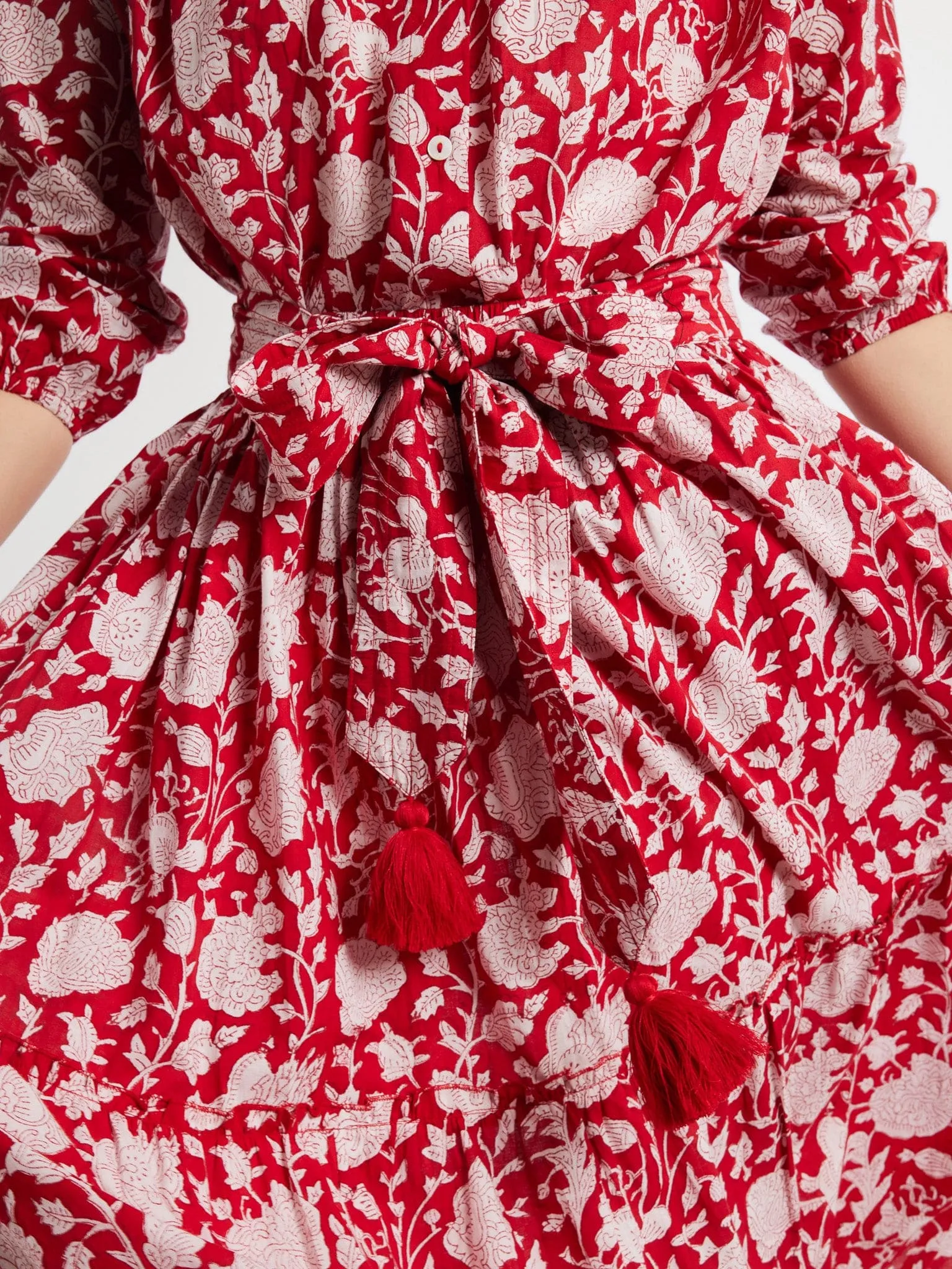 Franc?oise Skirt in Red Zinnia