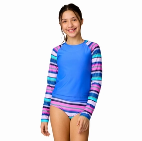 Free Country Girls' Rash Guard and Bikini Swim Set stylish teen girl swimsuits, teen girls swimwear sets