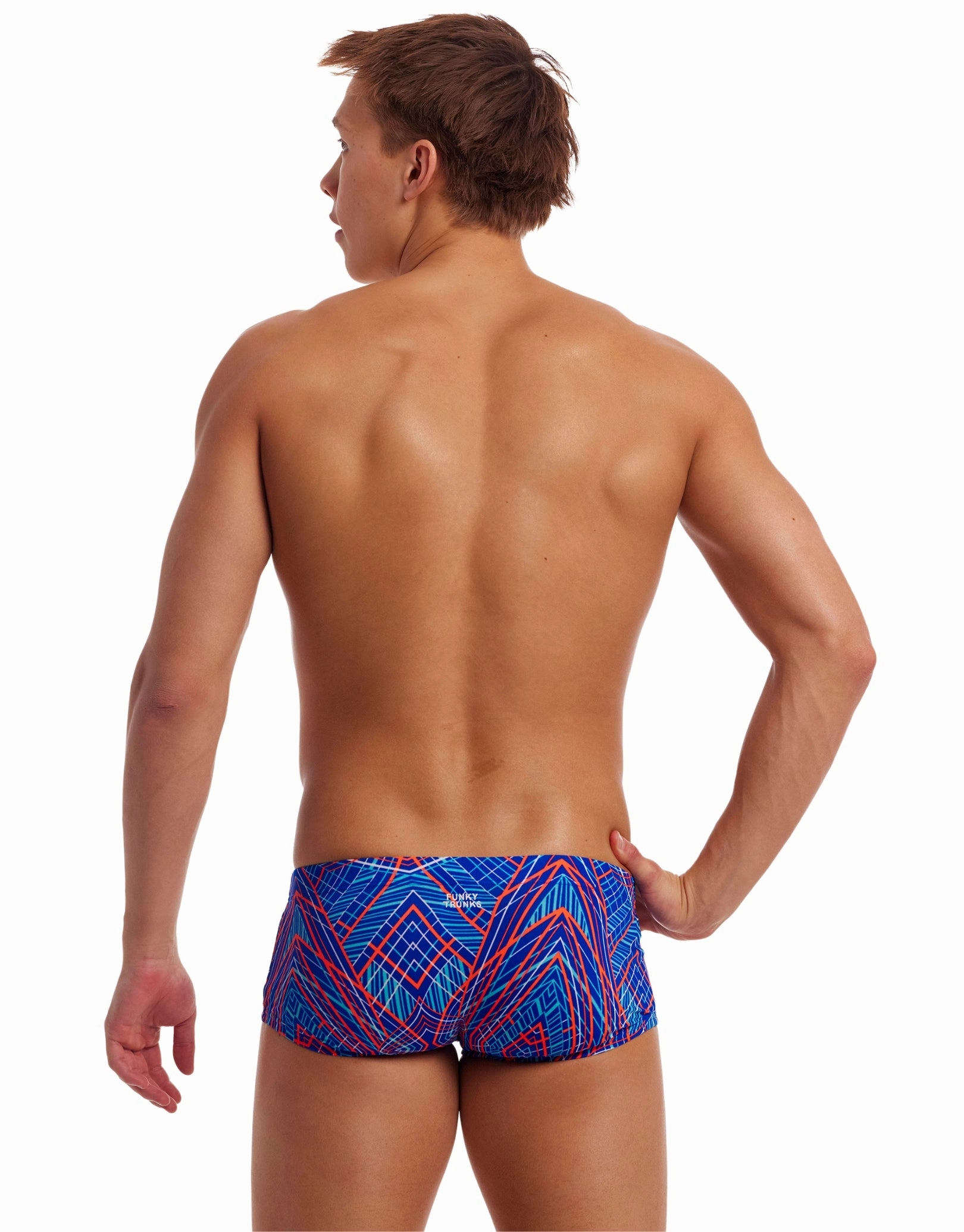 Frequency Classic Swim Trunks - Blue/Red