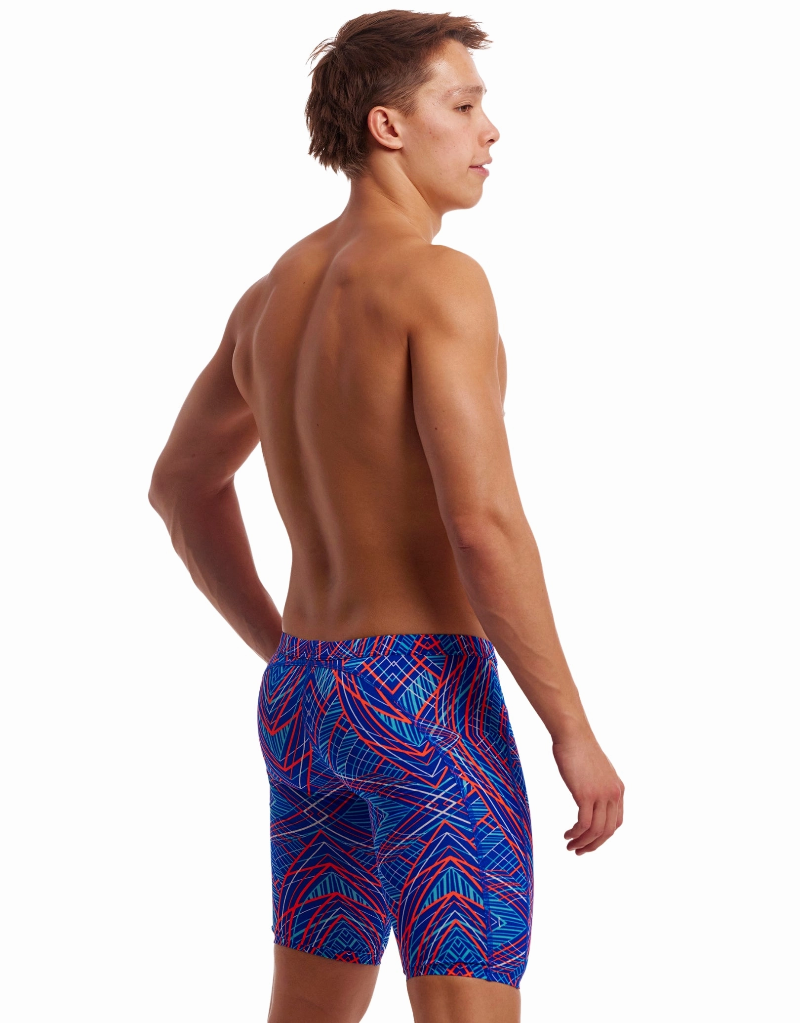 Frequency Swim Training Jammers - Blue/Red