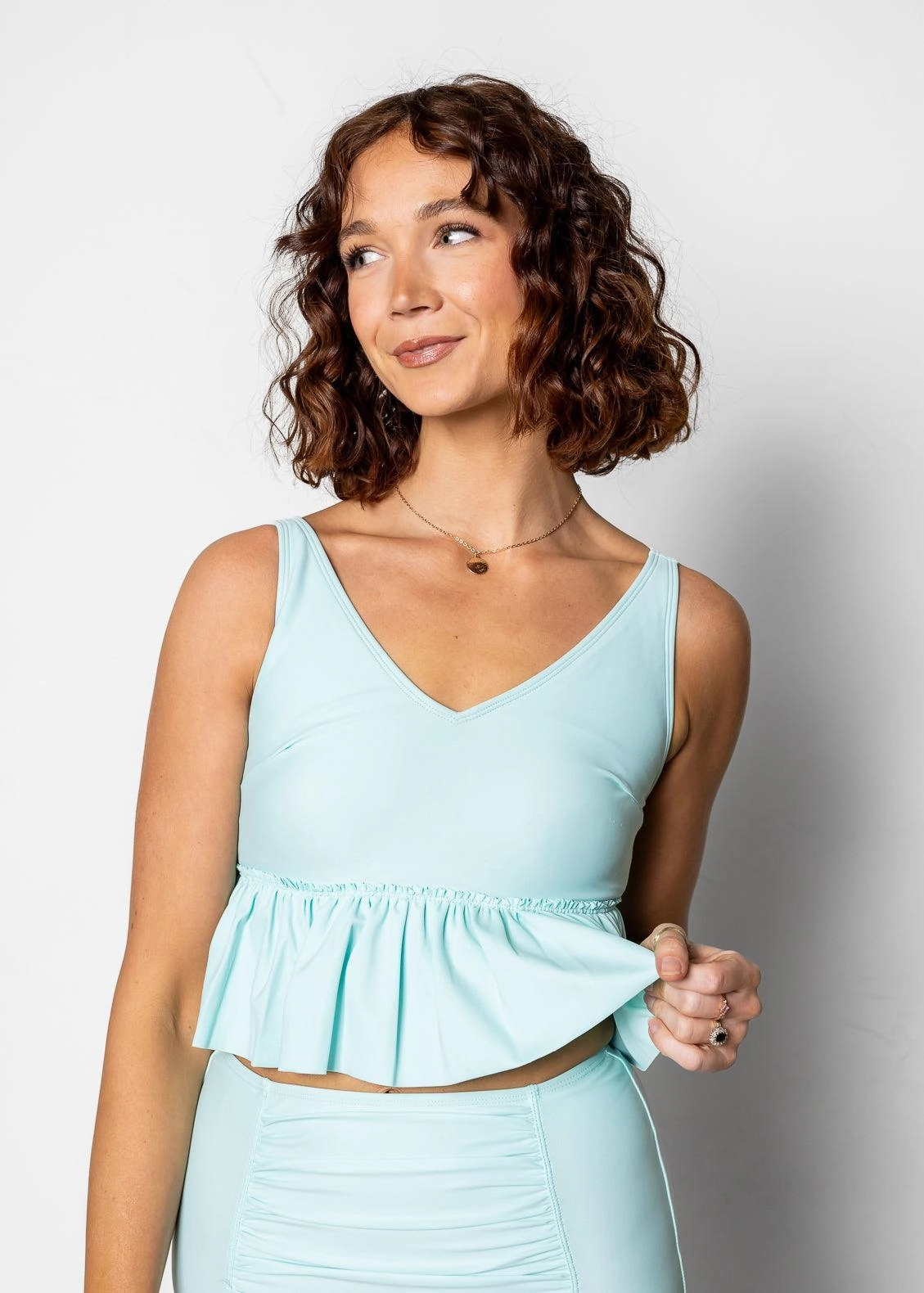 Fresh Mint | V-Neck Top