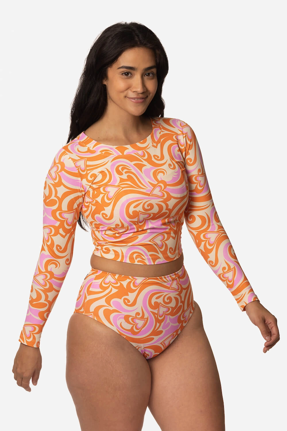 Freya Long Sleeved Crop Rashie - Darlin