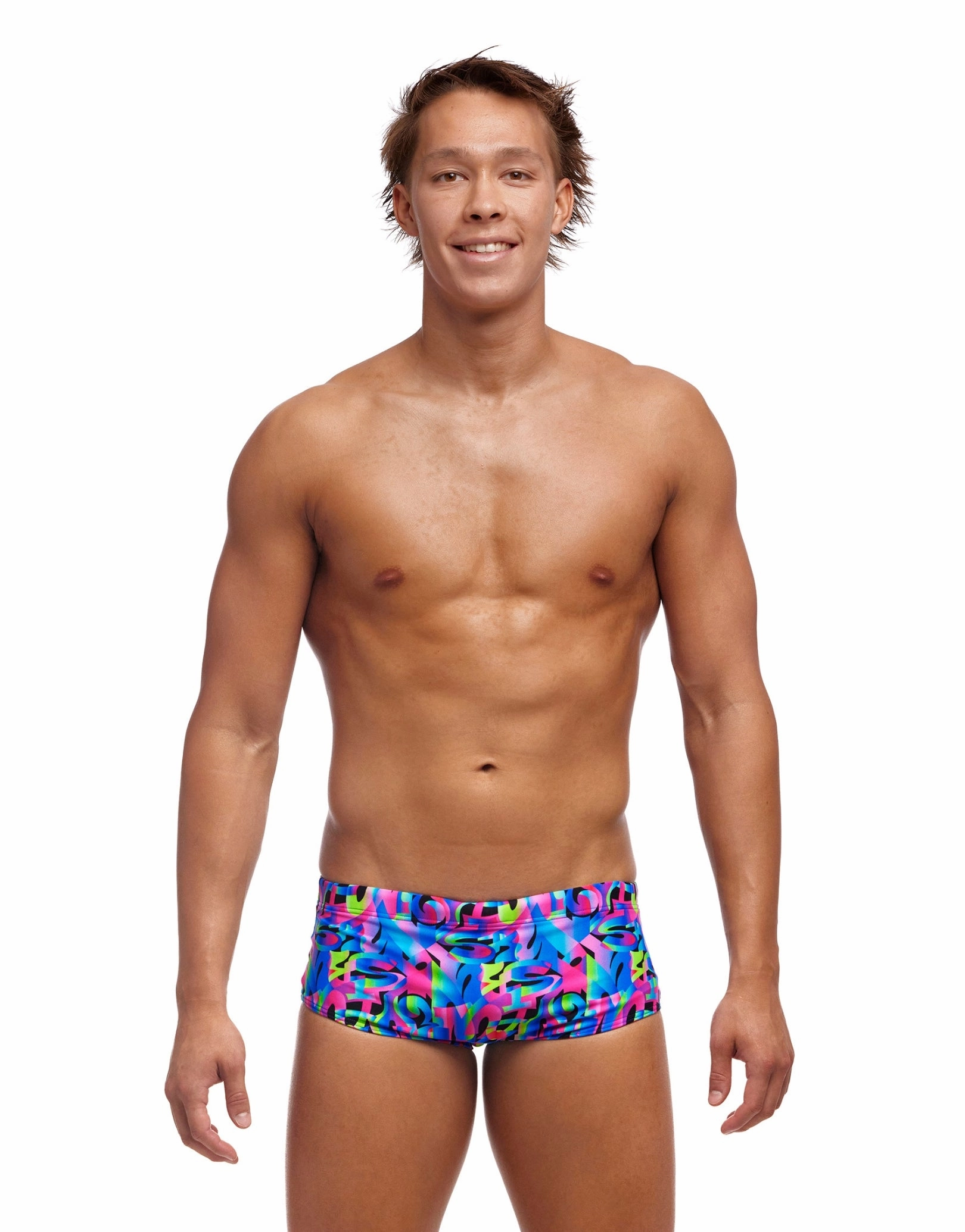 Funk & Blues Sidewinder Trunks - Blue funky trunks swim shorts, mens funky trunks swimwear