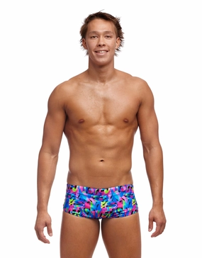 Funk & Blues Sidewinder Trunks - Blue funky trunks swim shorts, mens funky trunks swimwear