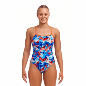 Funkita Big Swell Single Strap Ladies Swimsuit swim training suits women, performance one piece swimsuits