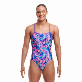 Funkita Birds Gone Wild Single Strap Ladies Swimsuit swim training suits women, performance one piece swimsuits