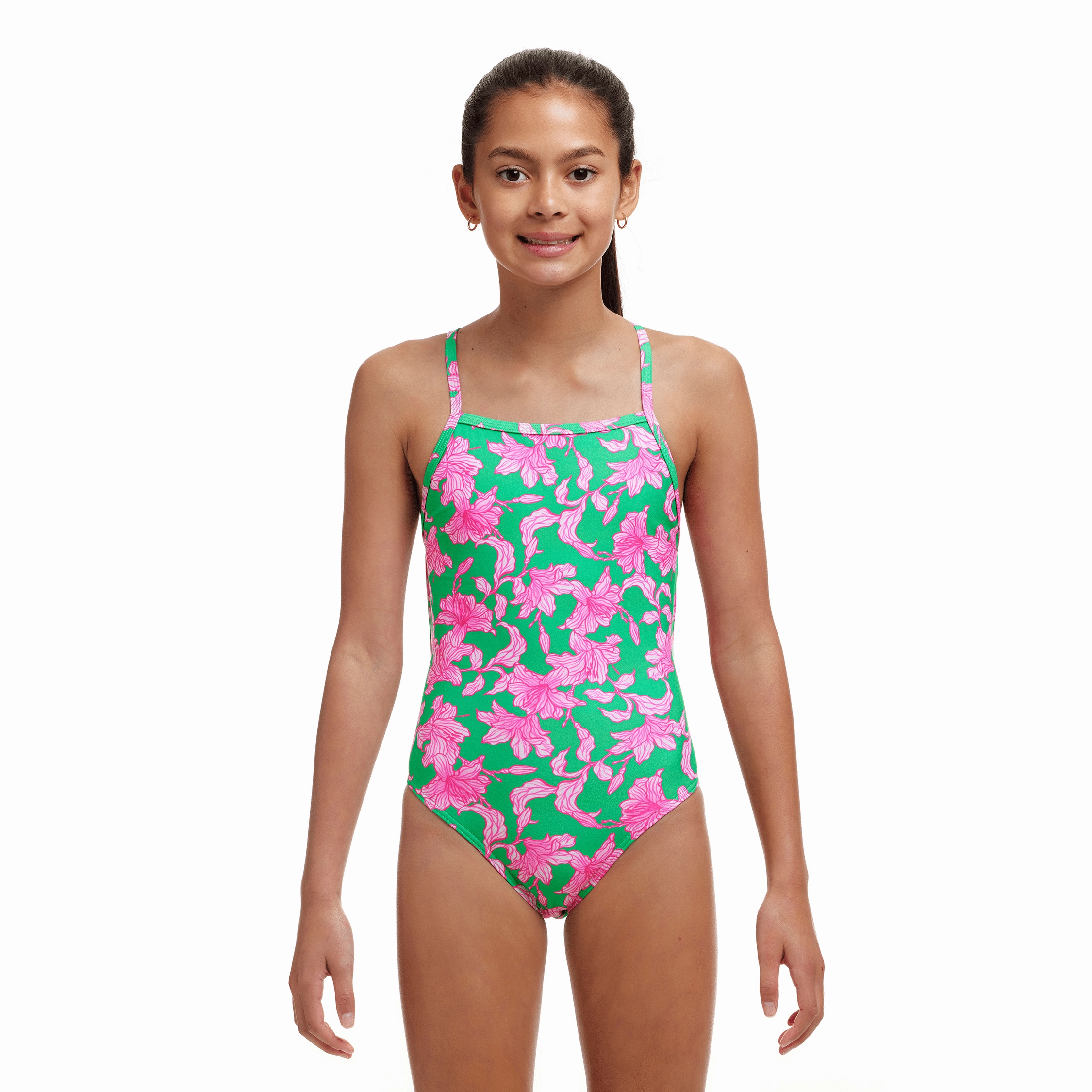 Funkita Blossom Fly Strapped In Girls Swimsuit swim training suits women, performance one piece swimsuits
