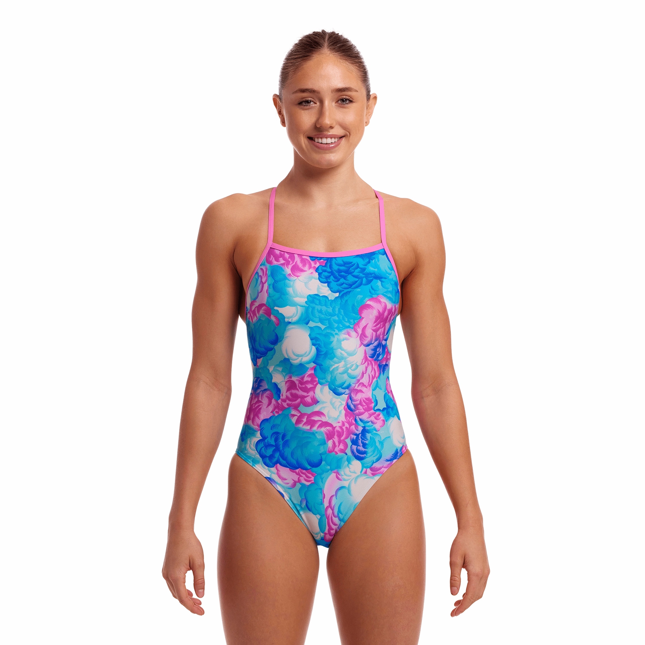 Funkita Cloud Street Tie Me Tight Ladies Swimsuit swim training suits women, performance one piece swimsuits
