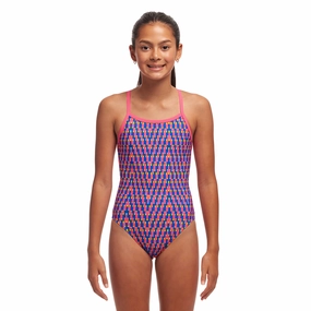Funkita Daily Steps Single Strap Girls Swimsuit swim training suits women, performance one piece swimsuits
