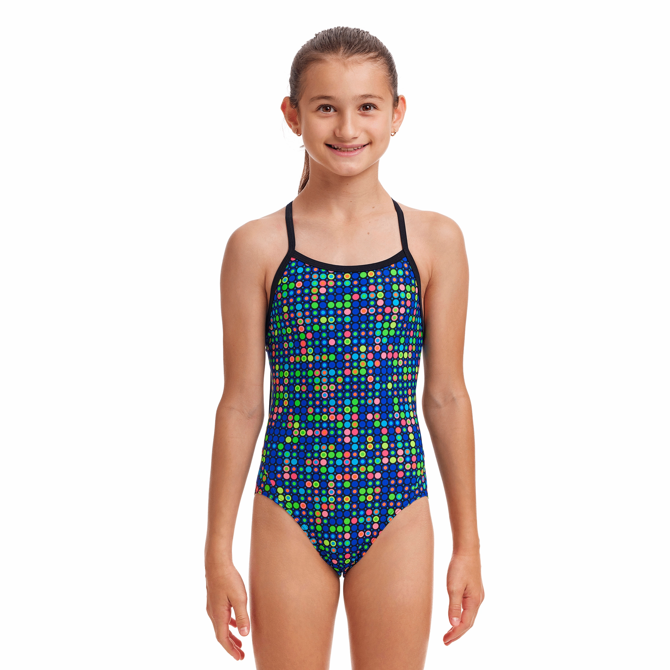 Funkita Dial A Dot Twisted Girls Swimsuit swim training suits women, performance one piece swimsuits