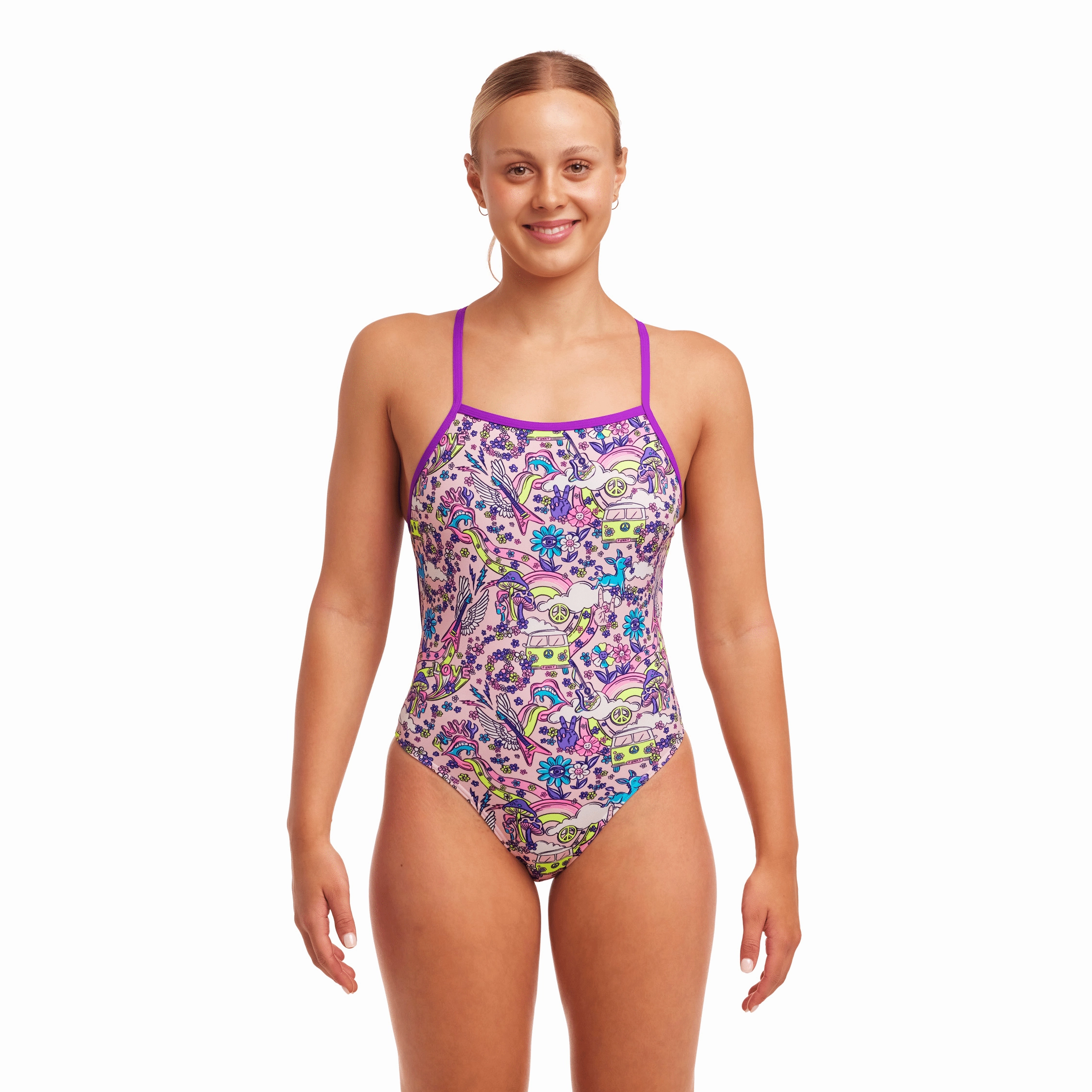 Funkita Donkey Doll Tie Me Tight Ladies Swimsuit swim training suits women, performance one piece swimsuits