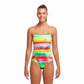 Funkita Dye Hard Ladies Single Strap Swimsuit swim training suits women, performance one piece swimsuits