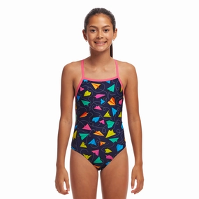 Funkita Fly Bye Strapped In Girls Swimsuit swim training suits women, performance one piece swimsuits