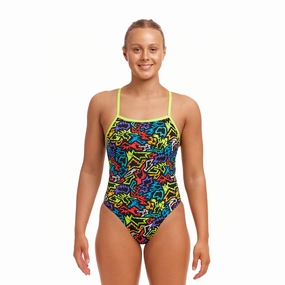 Funkita Funk Me Tie Me Tight Ladies Swimsuit swim training suits women, performance one piece swimsuits