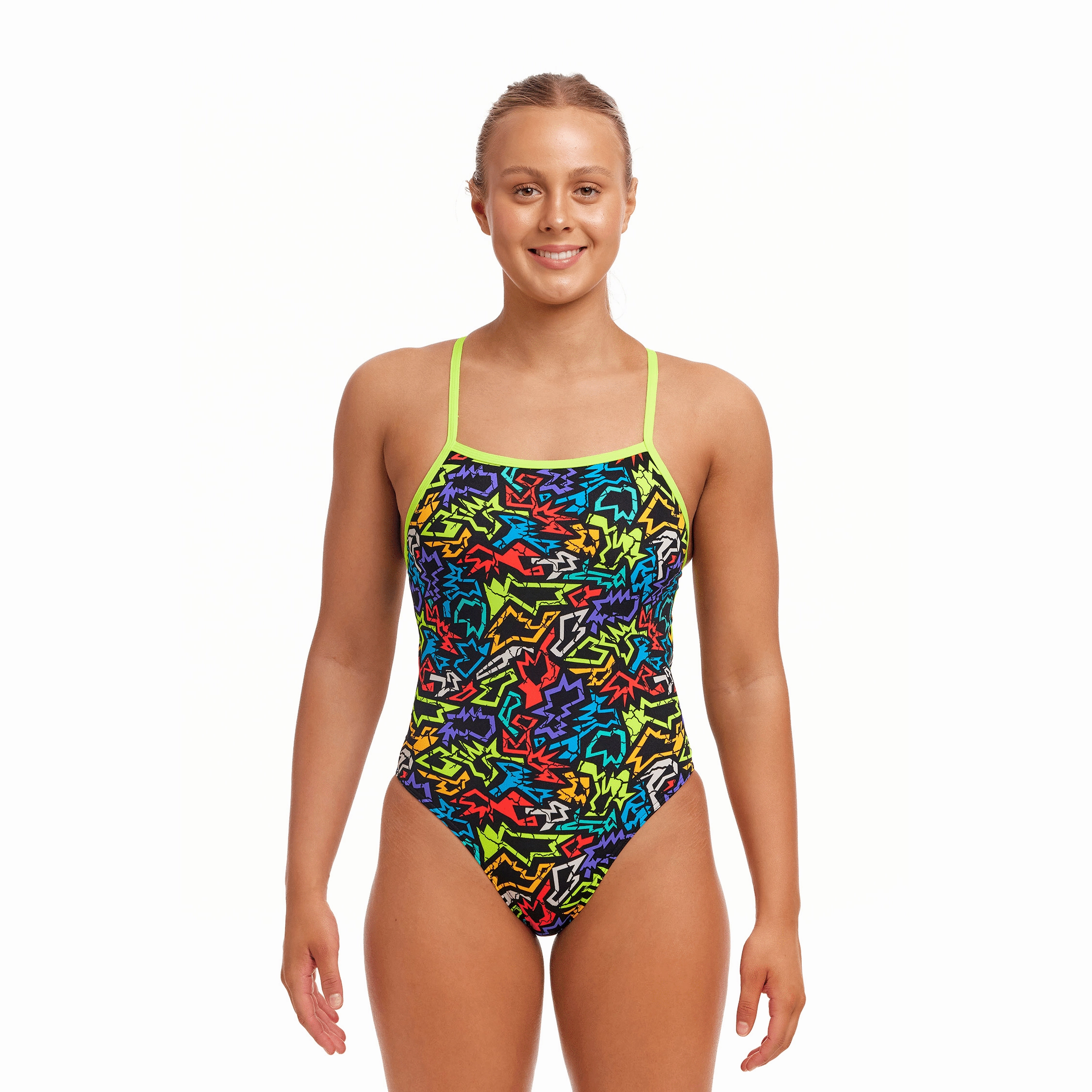 Funkita Funk Me Tie Me Tight Ladies Swimsuit swim training suits women, performance one piece swimsuits