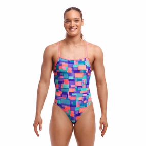 Funkita Giga Bit Single Strength Ladies Swimsuit swim training suits women, performance one piece swimsuits
