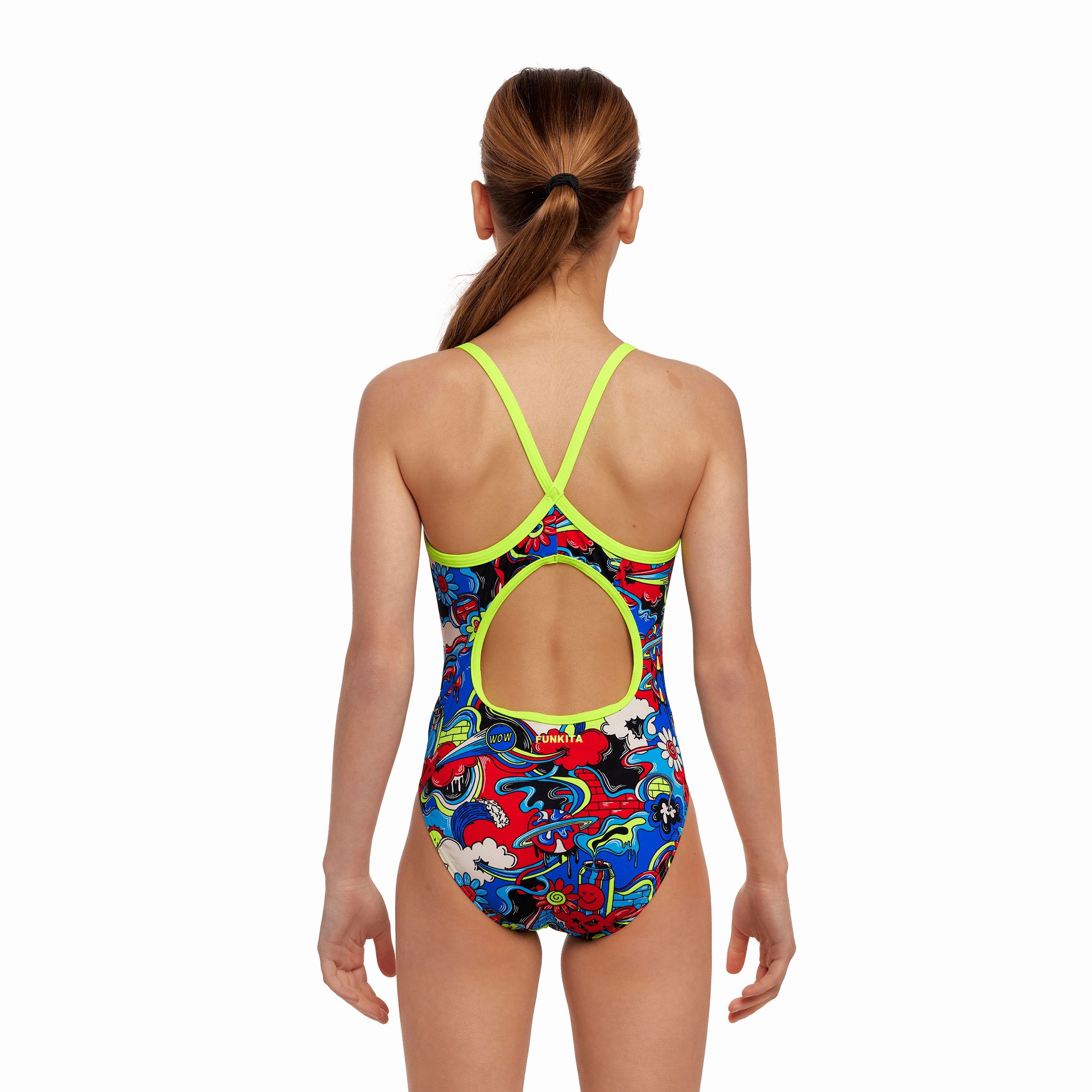 Funkita Happy Jack Girl's Diamond Back One Piece Swimsuit