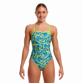 Funkita Ice Slicer Single Strap Ladies Swimsuit swim training suits women, performance one piece swimsuits