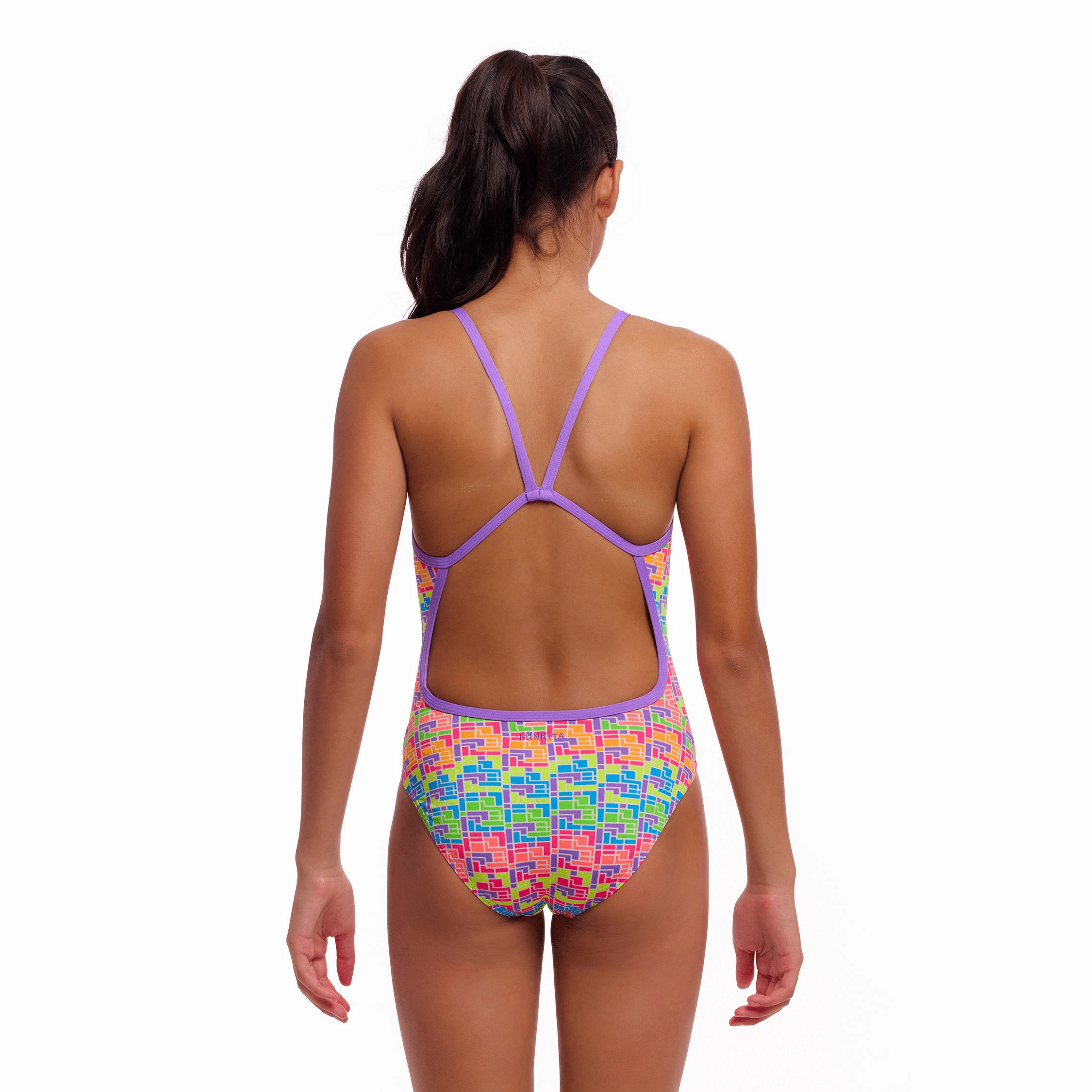 Funkita Jig Jag Single Strap Girls Swimsuit