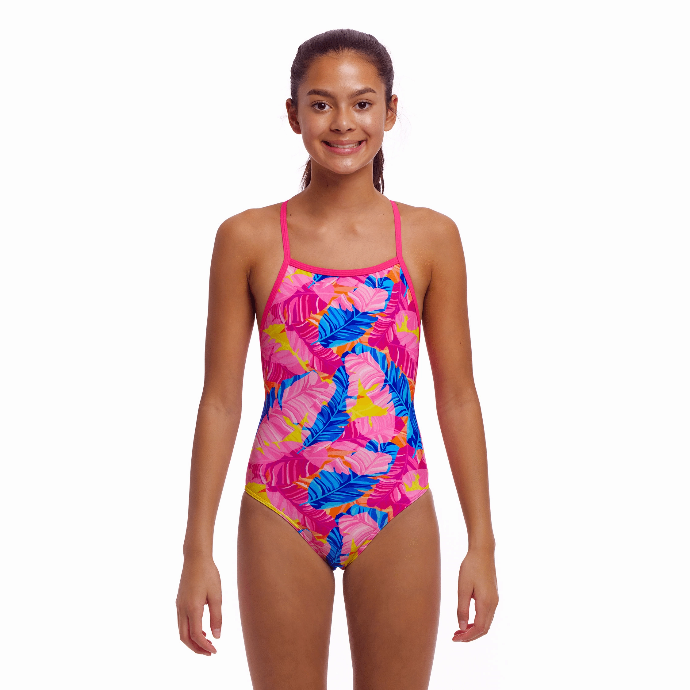 Funkita Just Jungle Tie Me Tight Girls Swimsuit swim training suits women, performance one piece swimsuits