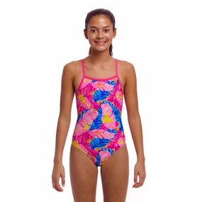 Funkita Just Jungle Tie Me Tight Girls Swimsuit swim training suits women, performance one piece swimsuits