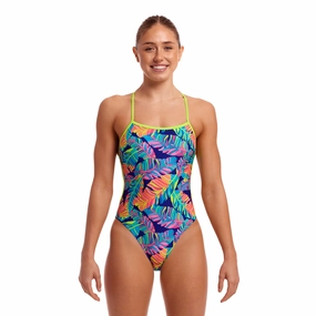 Funkita Leaving Today Twisted Ladies Swimsuit swim training suits women, performance one piece swimsuits