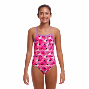 Funkita Ninja Star Strapped In Girls Swimsuit swim training suits women, performance one piece swimsuits