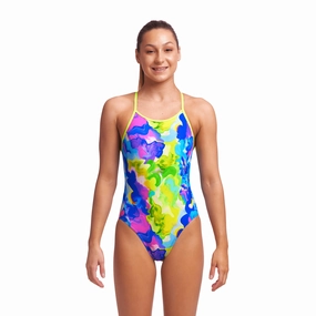 Funkita Pablo's Pizza Girls Diamond Back One Piece Swimsuit swim training suits women, performance one piece swimsuits