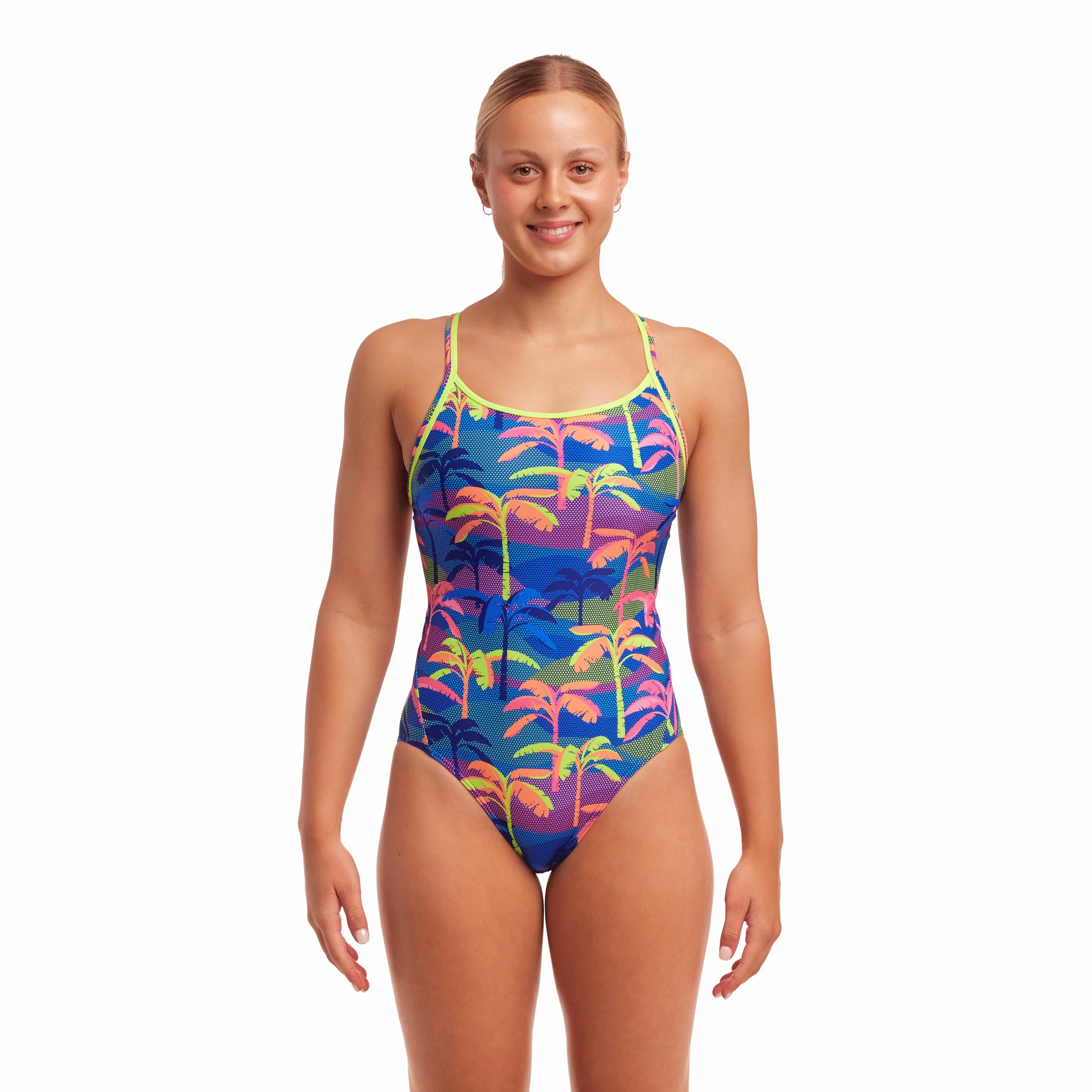 Funkita Palm A Lot Diamond Back Ladies Swimsuit swim training suits women, performance one piece swimsuits