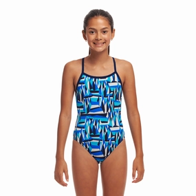 Funkita Polar Caps Single Strap Girls Swimsuit swim training suits women, performance one piece swimsuits