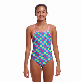 Funkita Post It Tie Me Tight Girls Swimsuit swim training suits women, performance one piece swimsuits