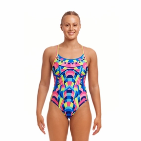Funkita Princess Pageant Diamond Back Ladies Swimsuit swim training suits women, performance one piece swimsuits